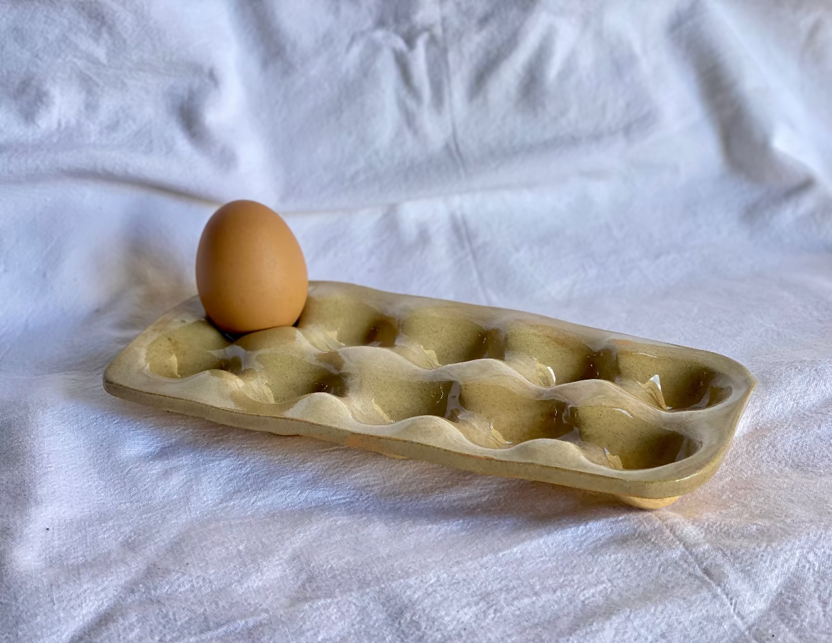 Porte-oeufs - 10 - Grès Roux - Transparent