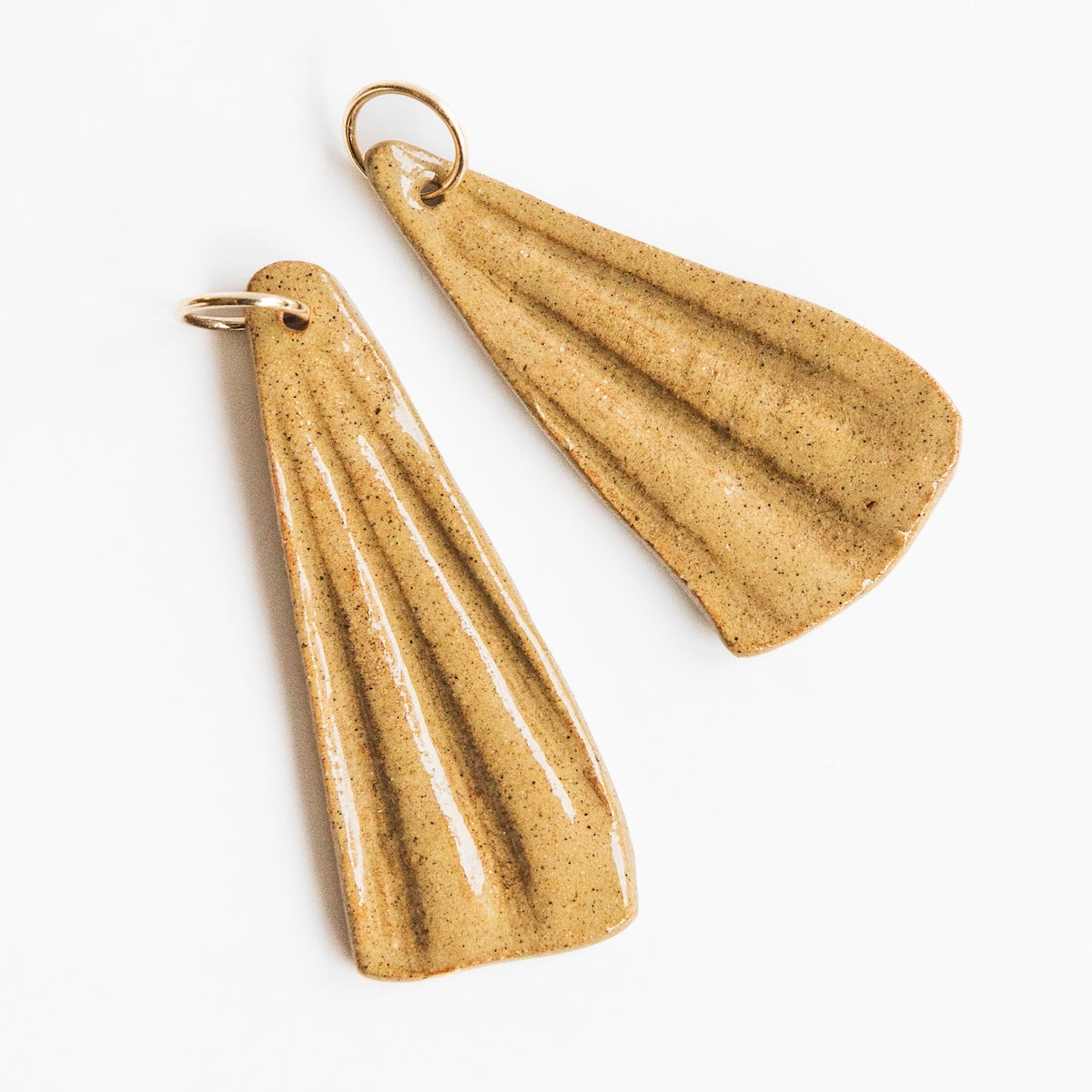 Boucles d'oreilles - Saint-Jacques - Fines - Grès Toasté - Transparent