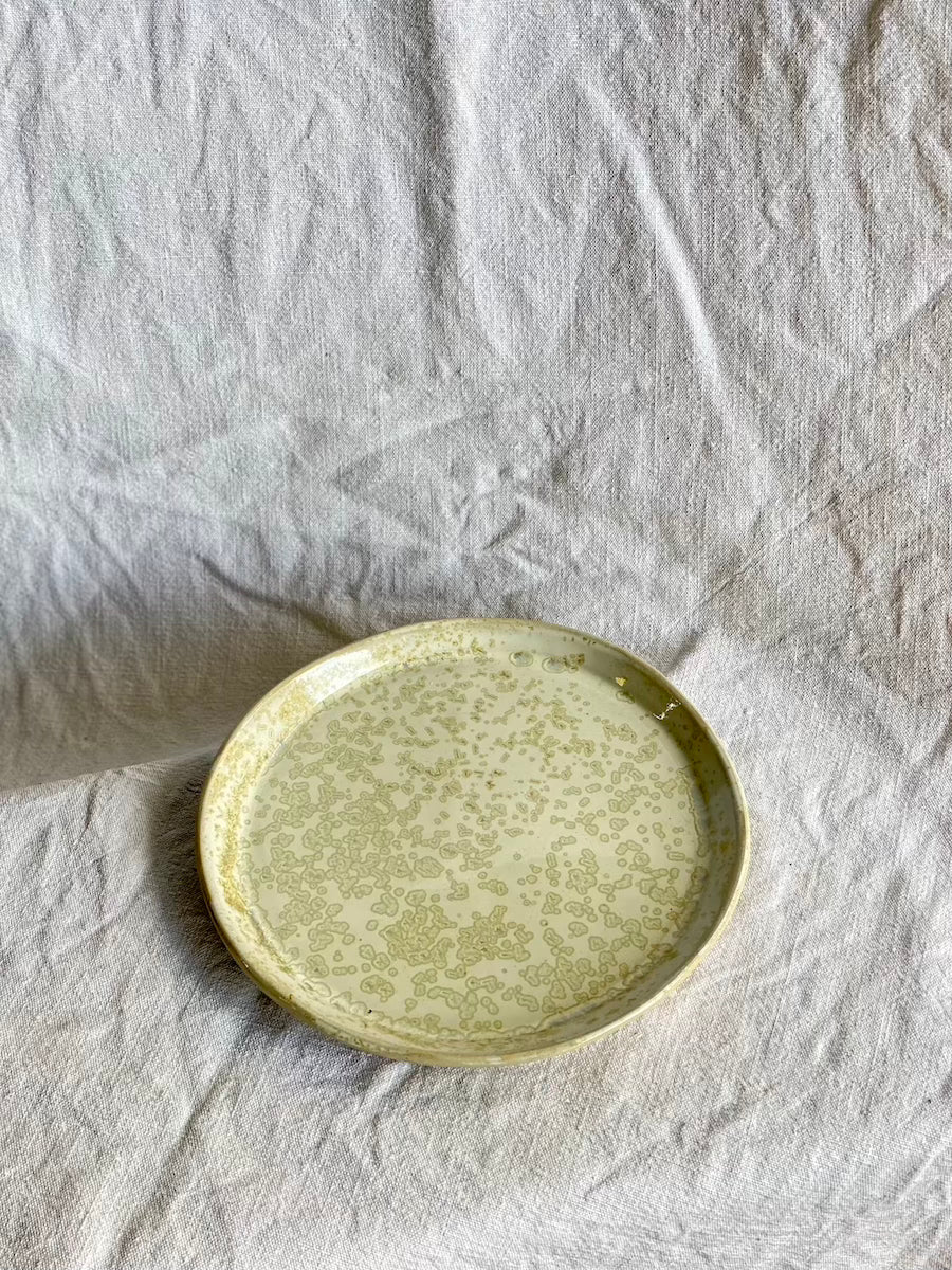 Assiette - ⌀18 cm - Grès Doux - Blanc Lunaire