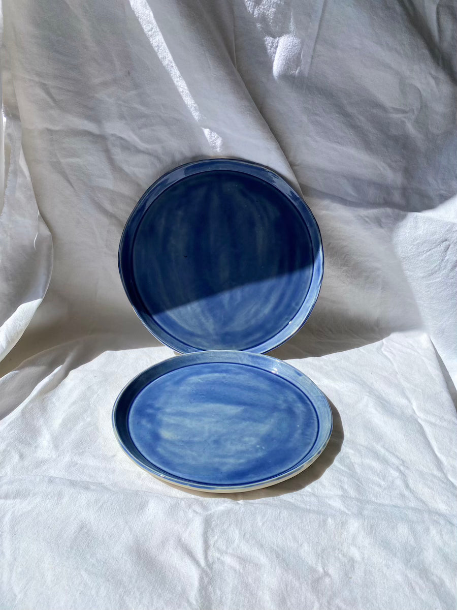 Assiette - ⌀21 cm - Grès Doux - Bleu Délavé