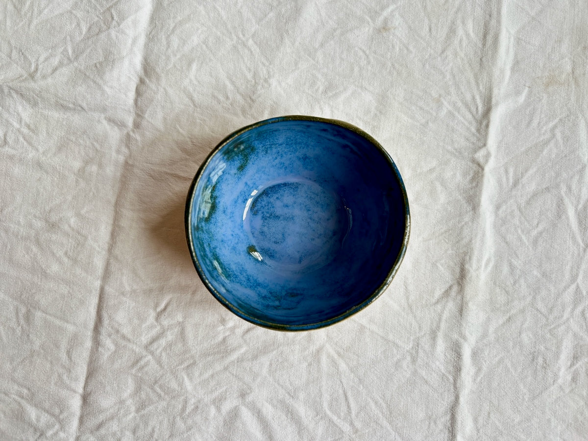 Bol - ⌀14*5 cm - Grès Doux - Bleu Lunaire