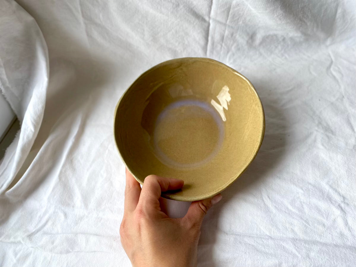 Bol - ⌀18*5 cm - Grès Roux - Transparent