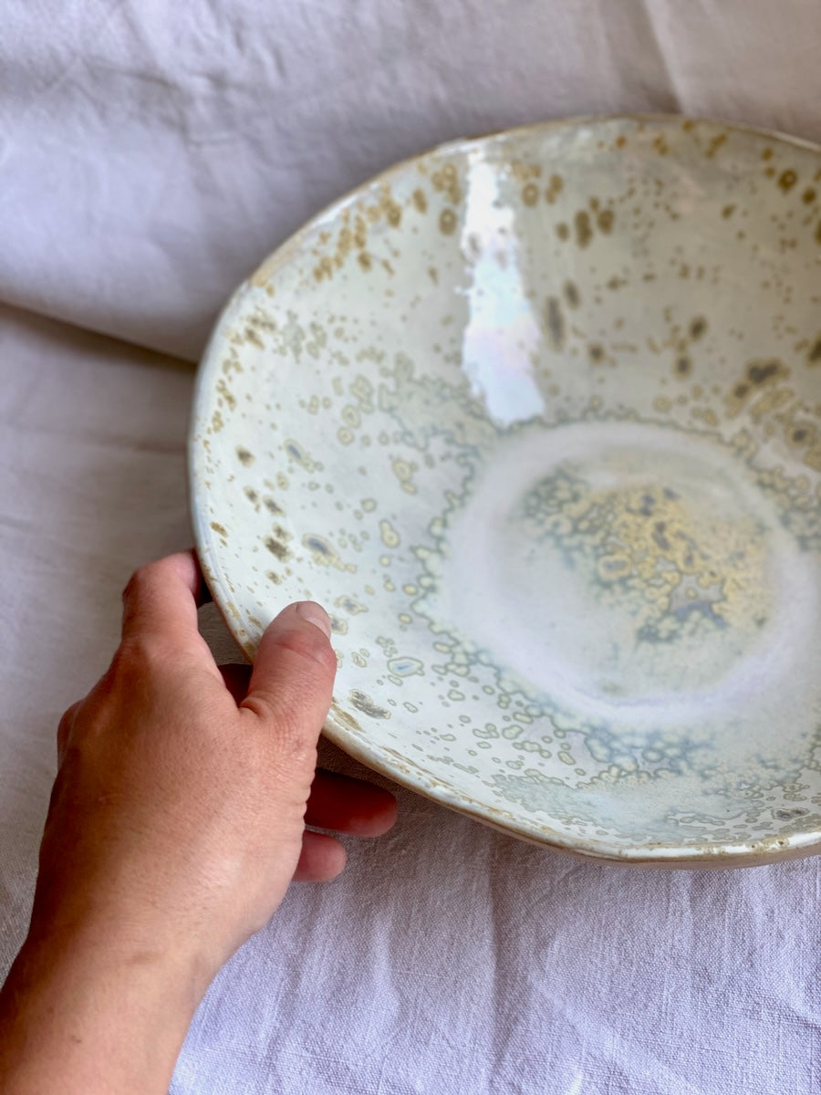 Saladier - ⌀28 cm - Grès Doux- Blanc Lunaire