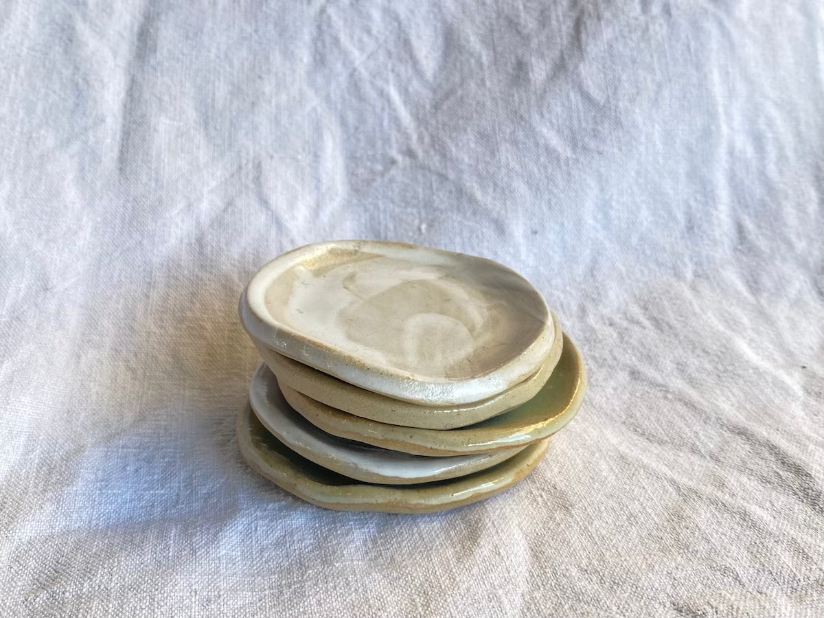 Mini Coupelle - ⌀7 cm - Grès Doux - Blanc Gloss Brossé