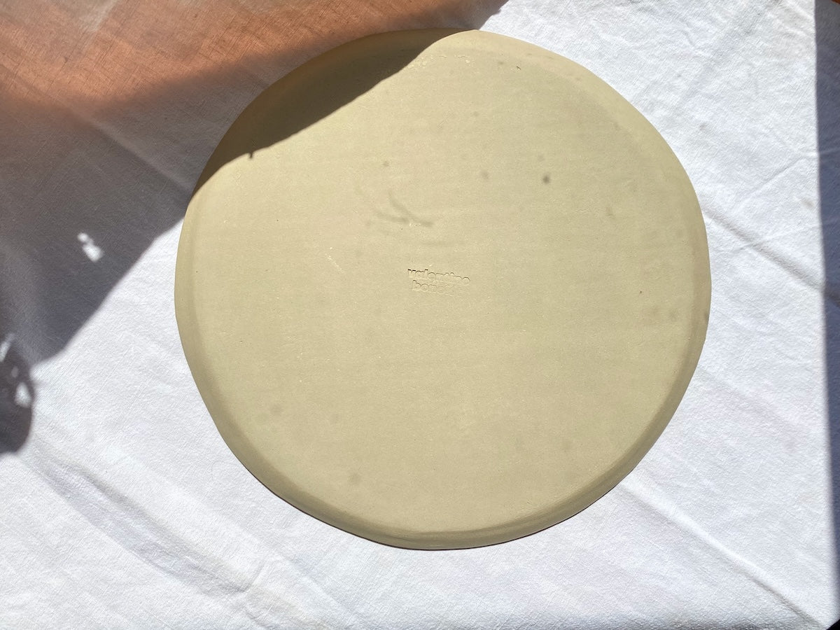 Plat Tarte - ⌀ 30 cm - Grès Doux - Blanc Lunaire