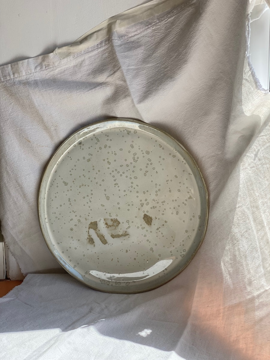 Plat Tarte - ⌀ 30 cm - Grès Doux - Blanc Lunaire