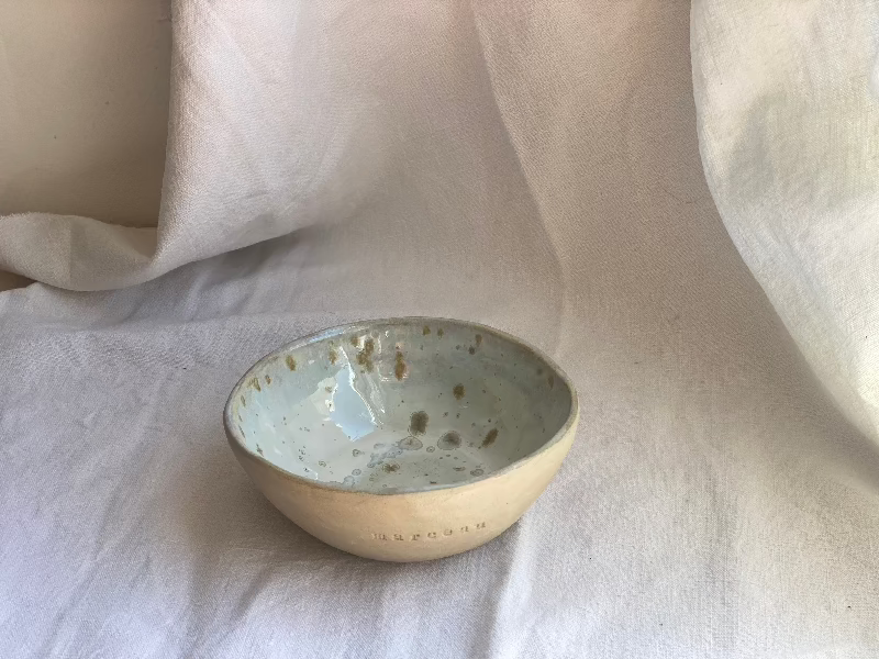 Bol Personnalisé - ⌀14*5 cm - Grès Doux - Blanc Lunaire