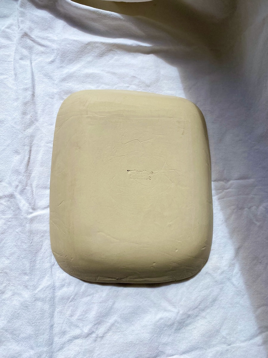 Plat Rectangulaire - 25 cm - Grès Doux - Vert Céladon