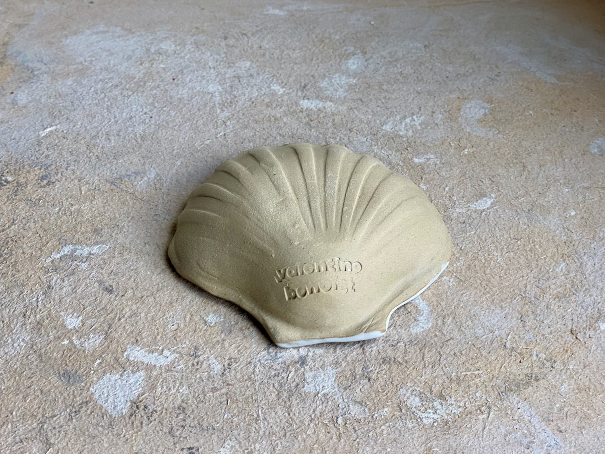 Coupelle Coquille Saint-Jacques - Grès Doux - Blanc Lunaire