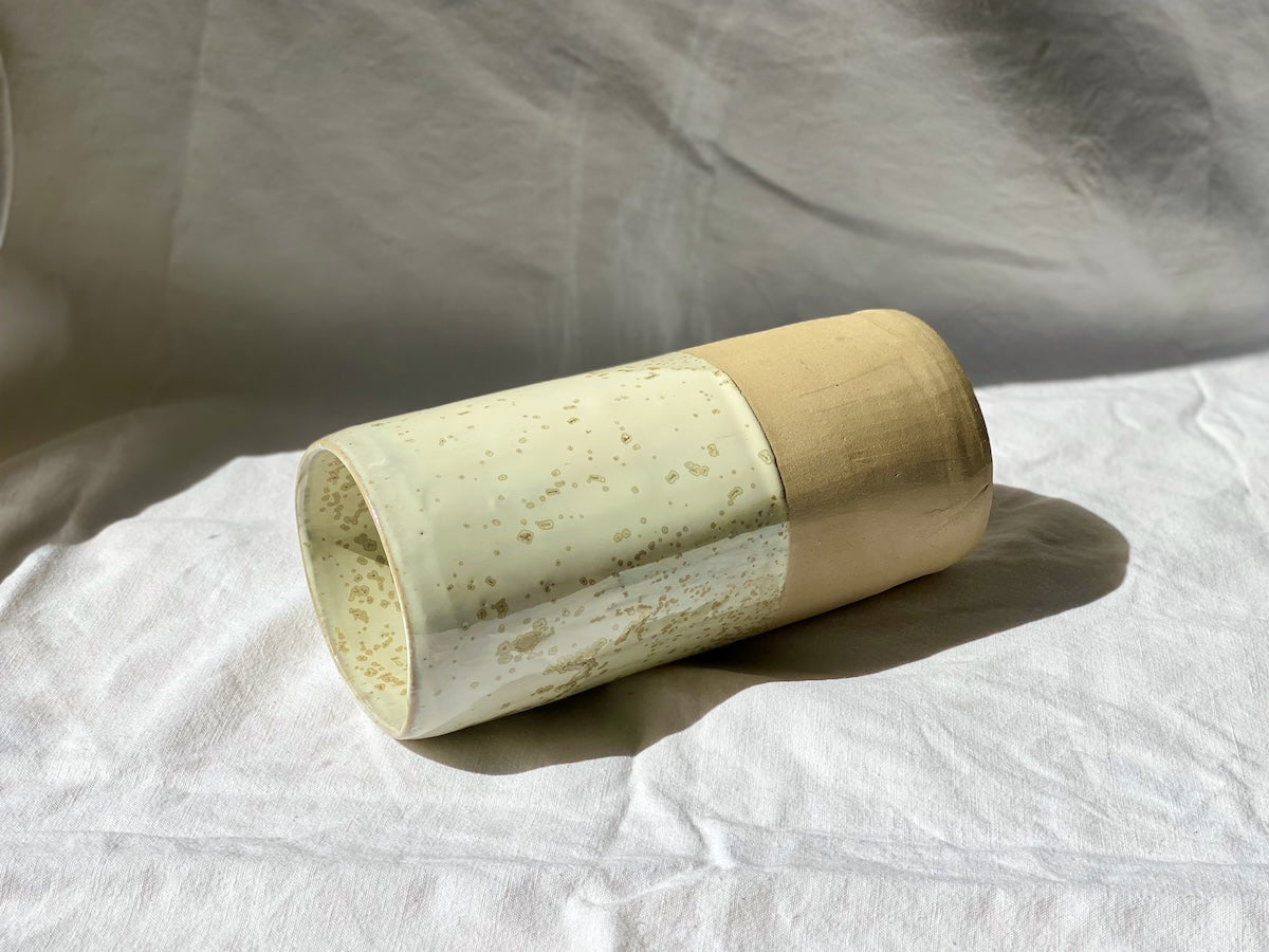 Vase - 20 cm - Grès Doux - Blanc Lunaire