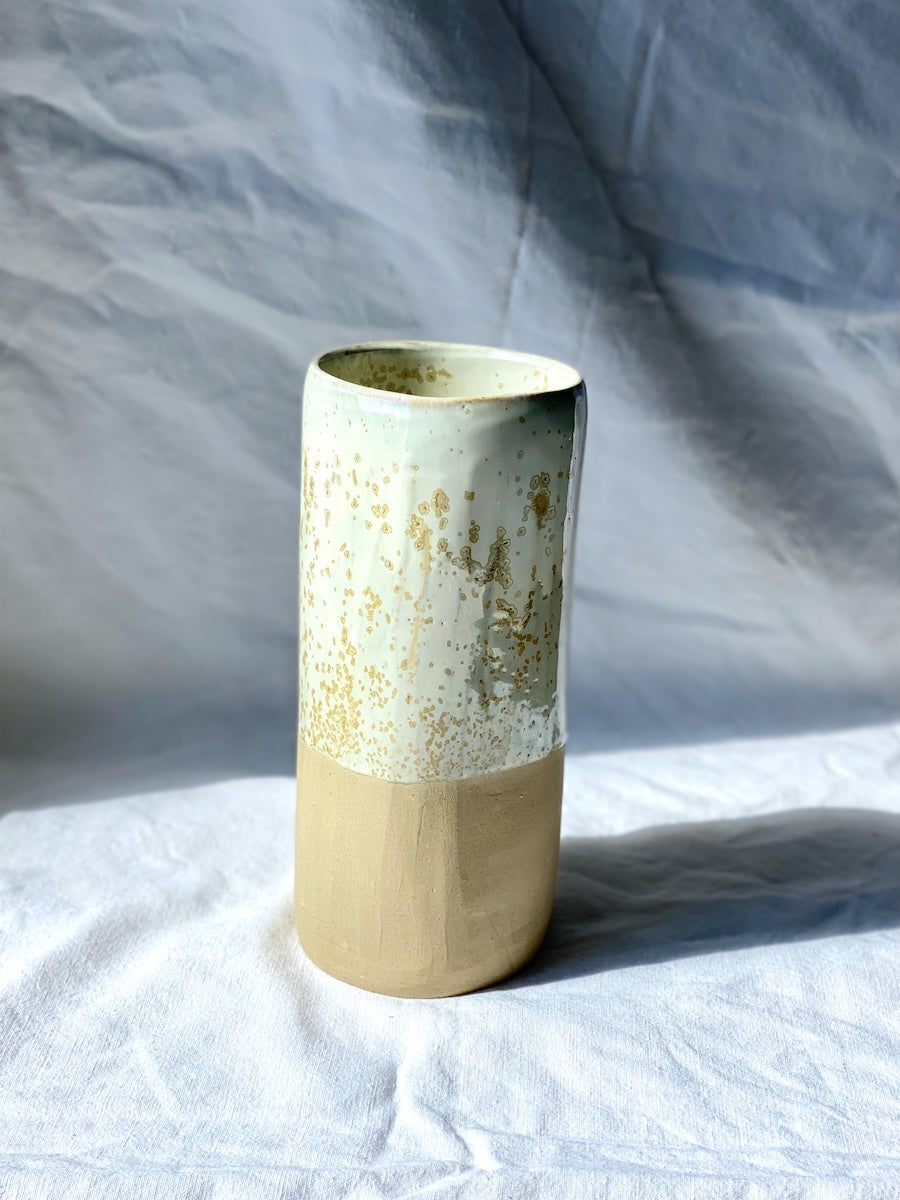Vase - 20 cm - Grès Doux - Blanc Lunaire