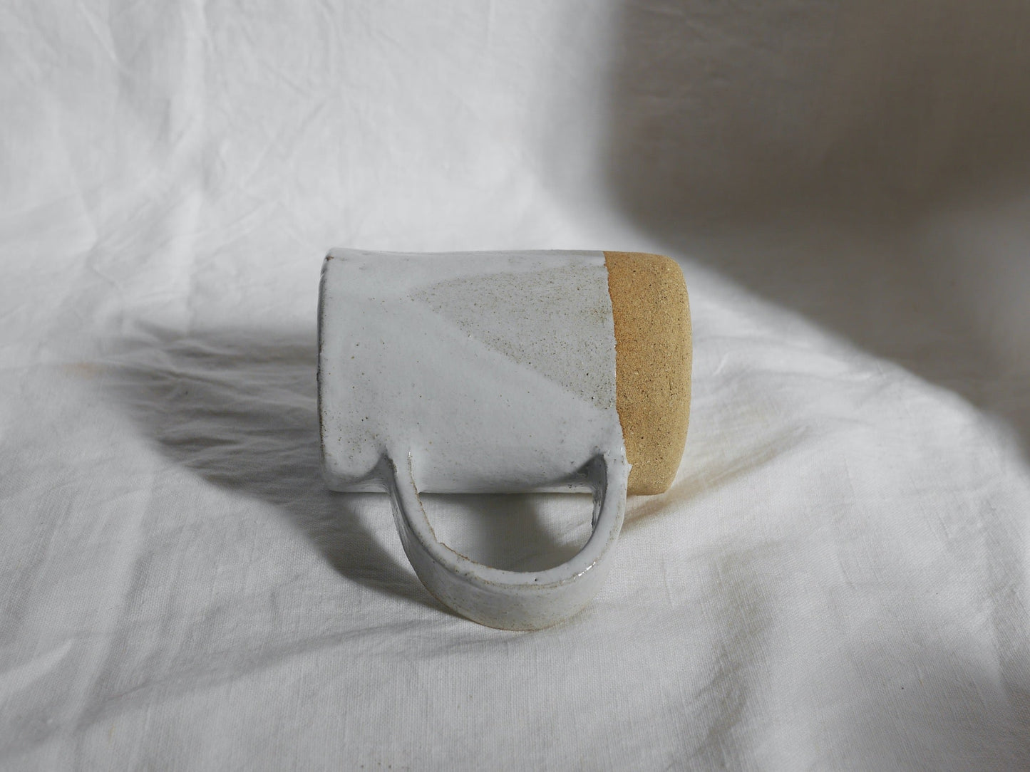 Coffee or tea mug - Sandy Clay - White