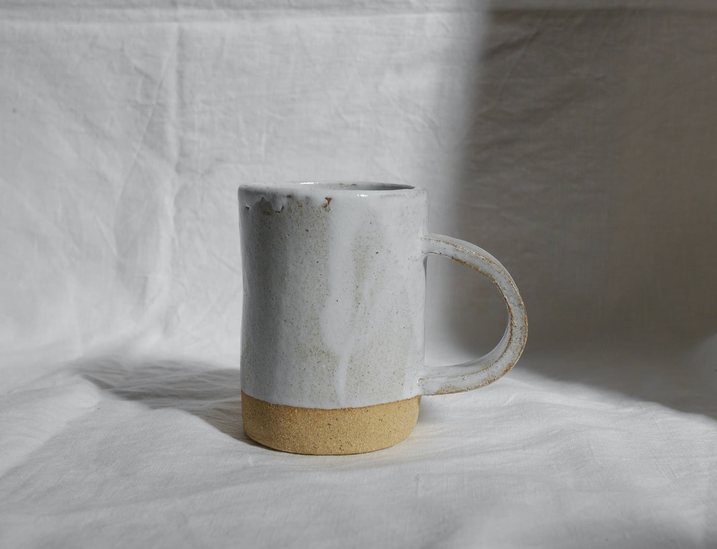Coffee or tea mug - Sandy Clay - White