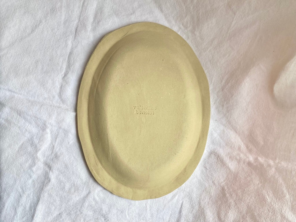 Plat Ovale Saint-Jacques - 22,50*17 cm - Grès Doux - Blanc Gloss
