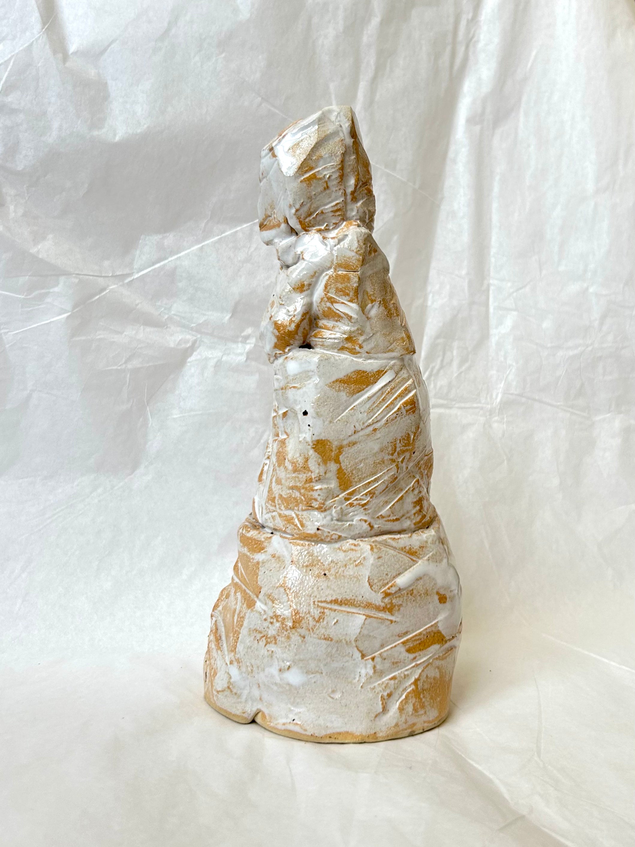 Scallop Shell Dish - Beige Stoneware - Wood-Fired