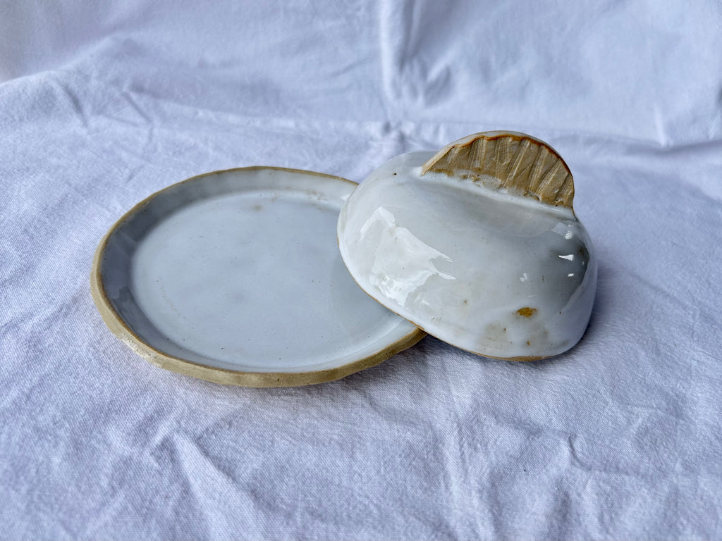 Beurrier Saint-Jacques - Rond - Grès Doux - Blanc Gloss