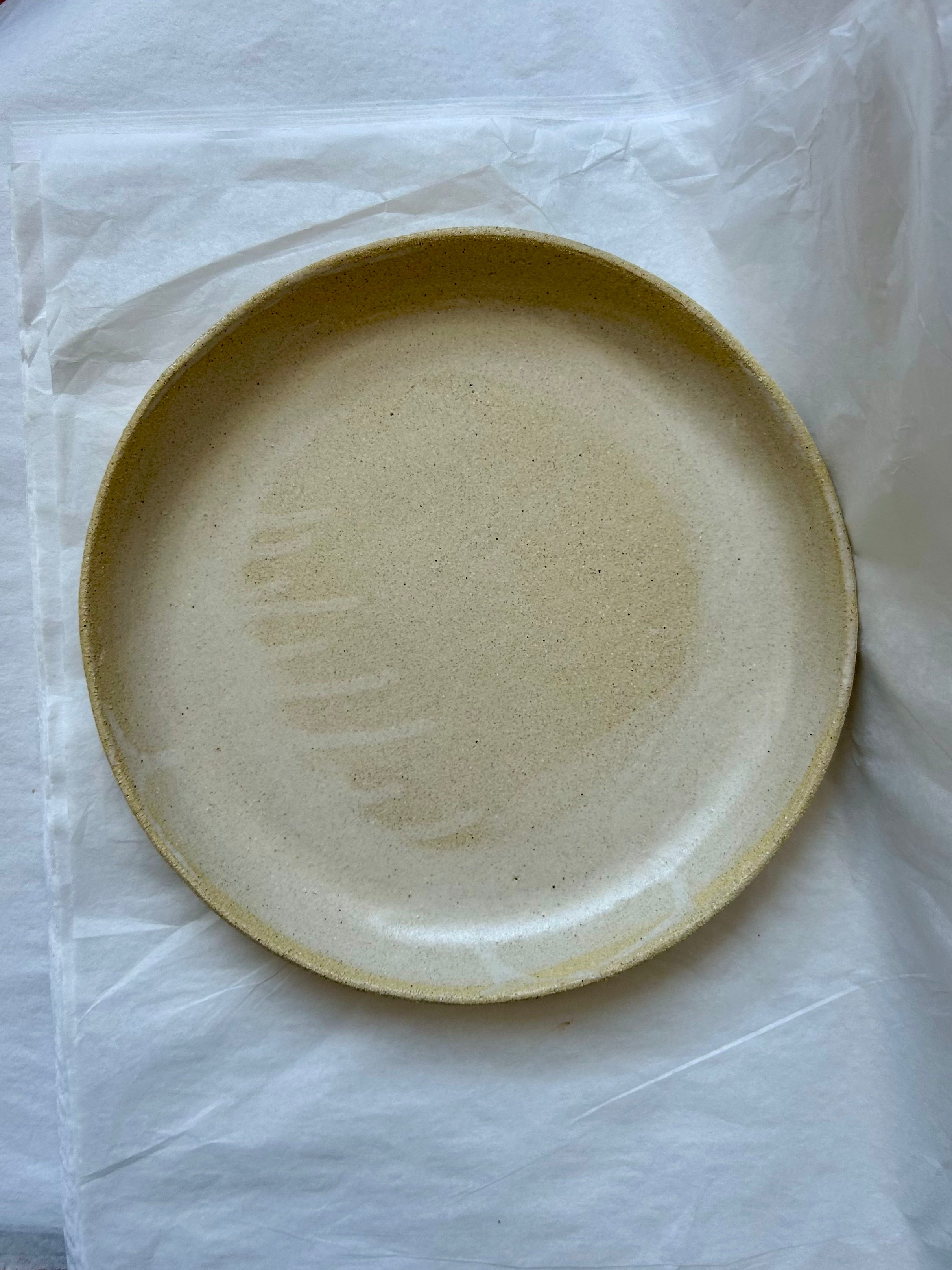 Plat Rond Creux - ⌀ 26,50 cm - Grès Clair - Blanc Mat