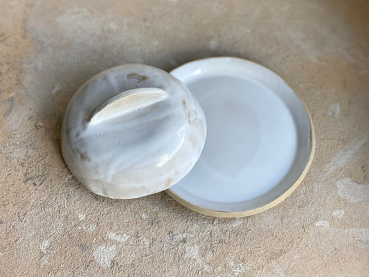 Butter dish - Round - Gloss White