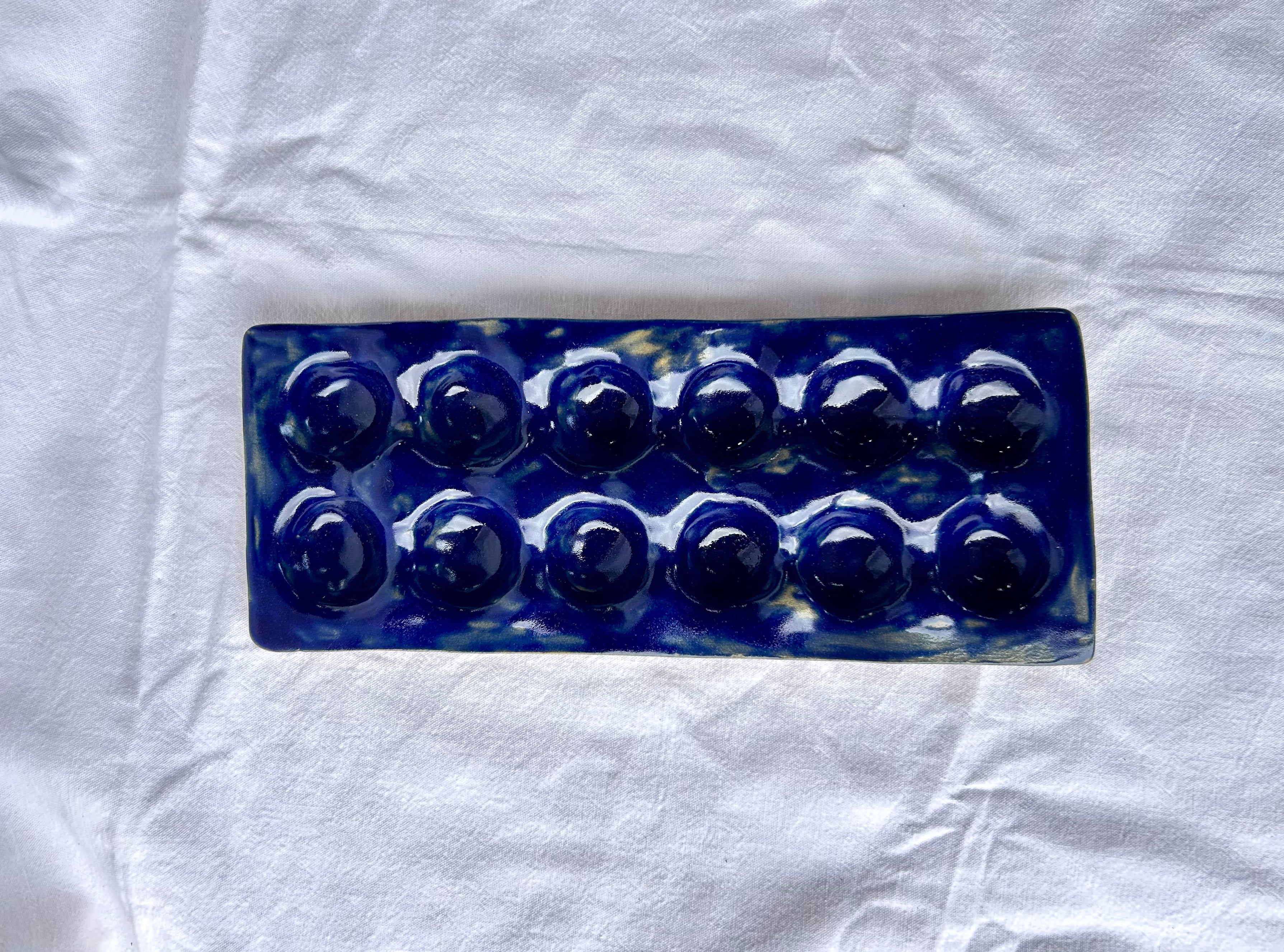 Porte-oeufs - 12 - Grès Doux - Bleu Nuit