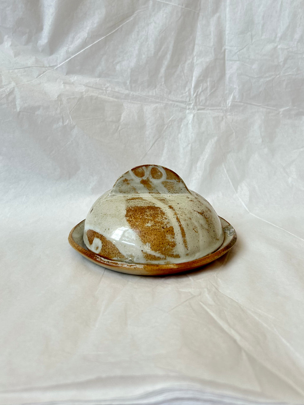 Scallop Shell Dish - Beige Stoneware - Wood-Fired