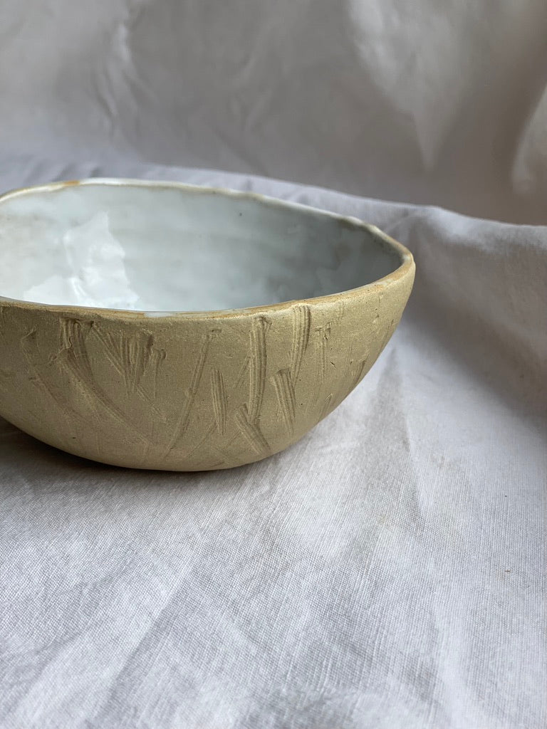 Bol Saint-Jacques - ⌀14*5 cm - Grès Doux - Blanc Gloss