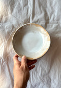 Assiette creuse - ⌀17 cm - Grès Roux - Blanc Gloss