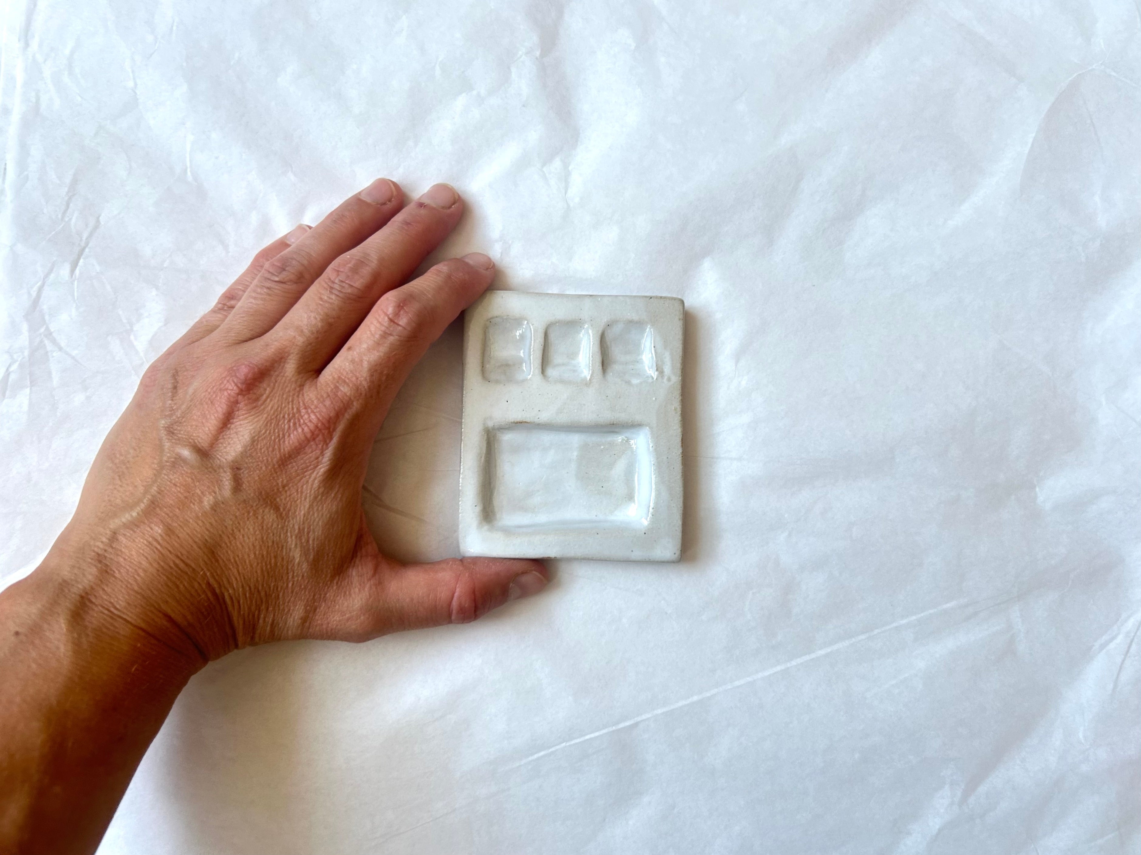 Palette peinture - Mini - Grès - Blanc Gloss