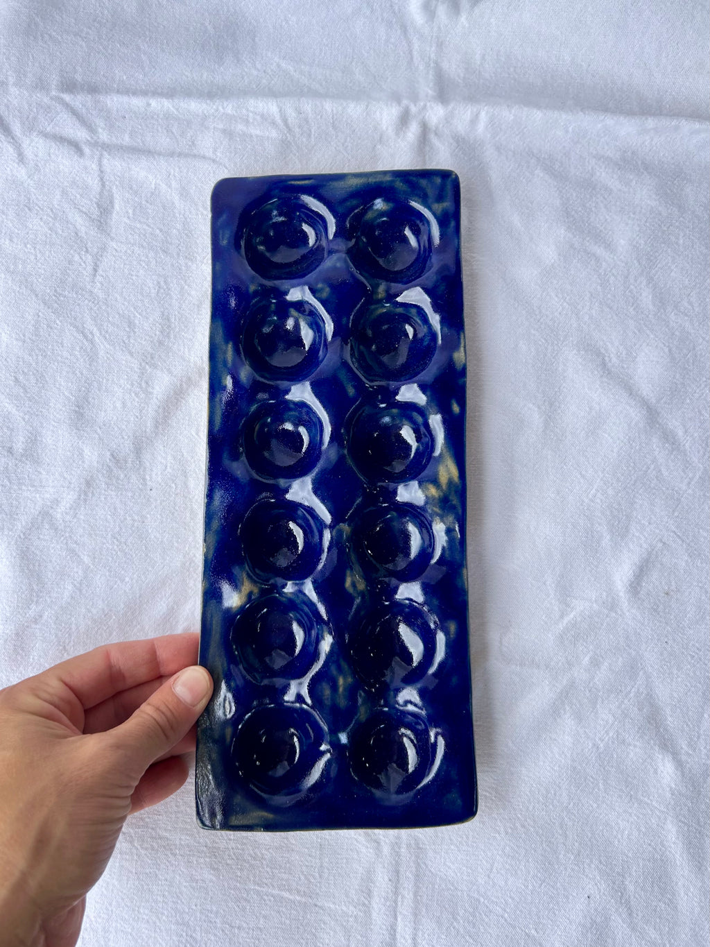 Porte-oeufs - 12 - Grès Doux - Bleu Nuit