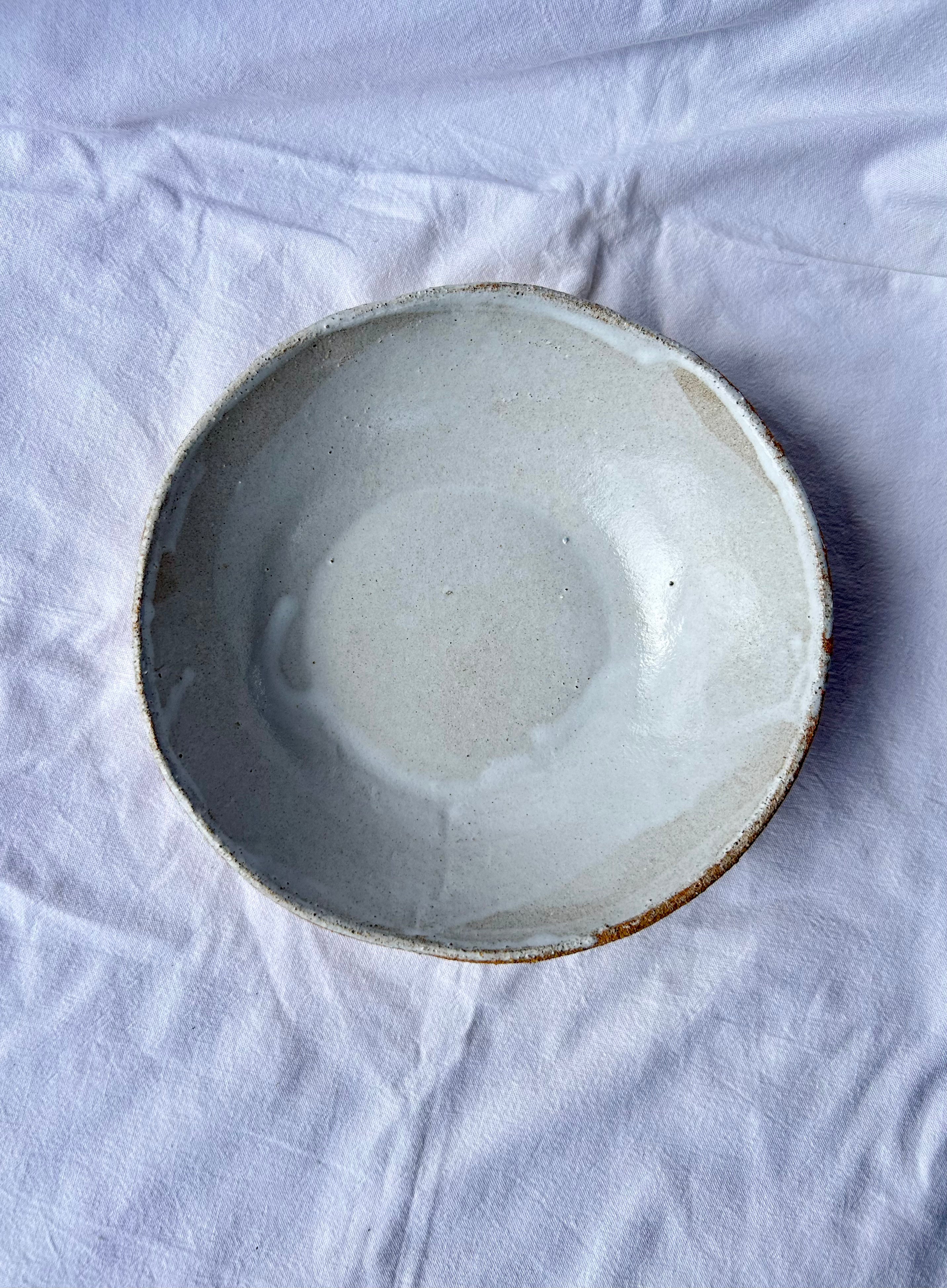 Saladier - ⌀21 cm - Grès Sable - Blanc Gloss