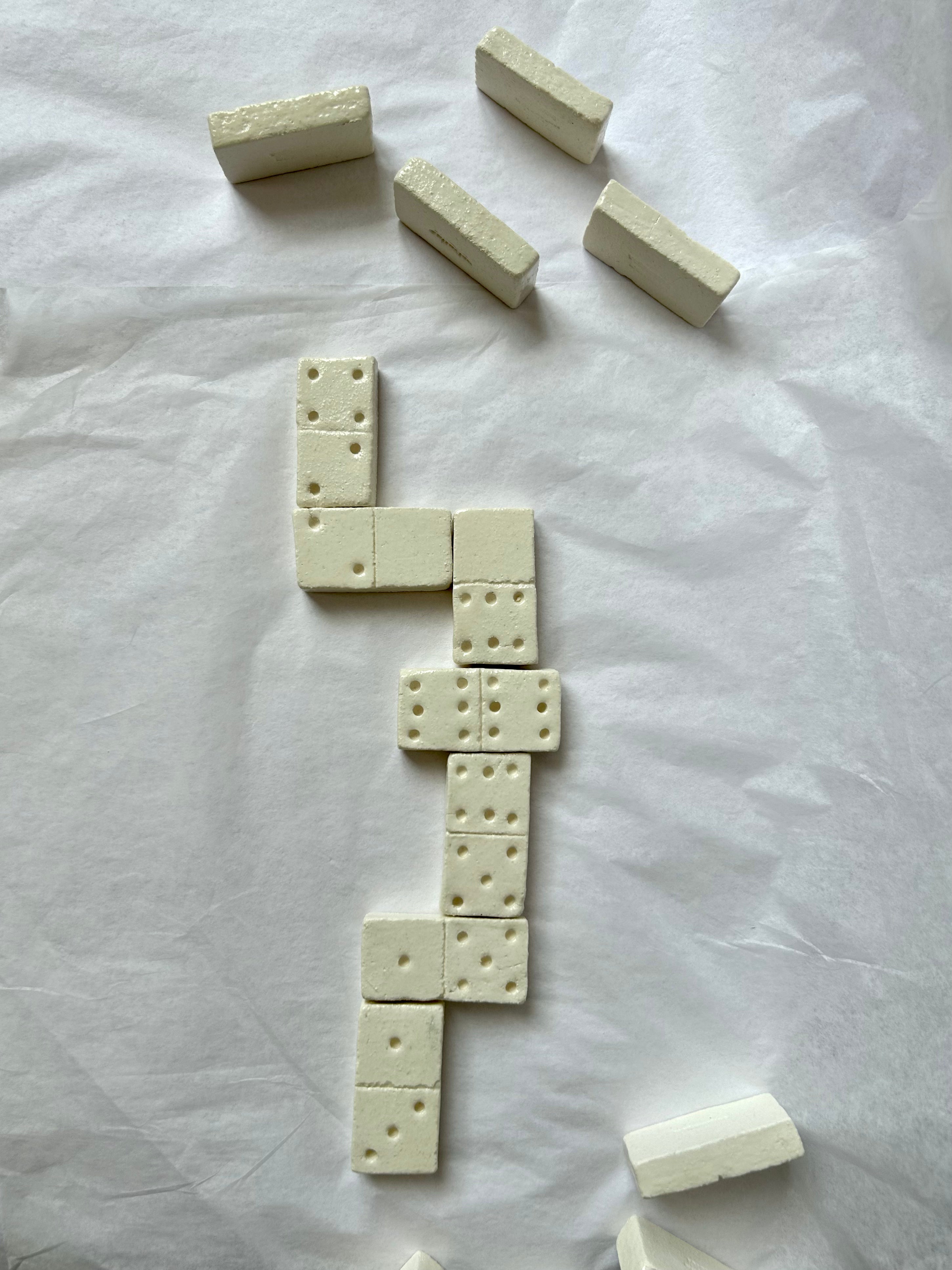 Dominos - Set - Grès Blanc Gloss