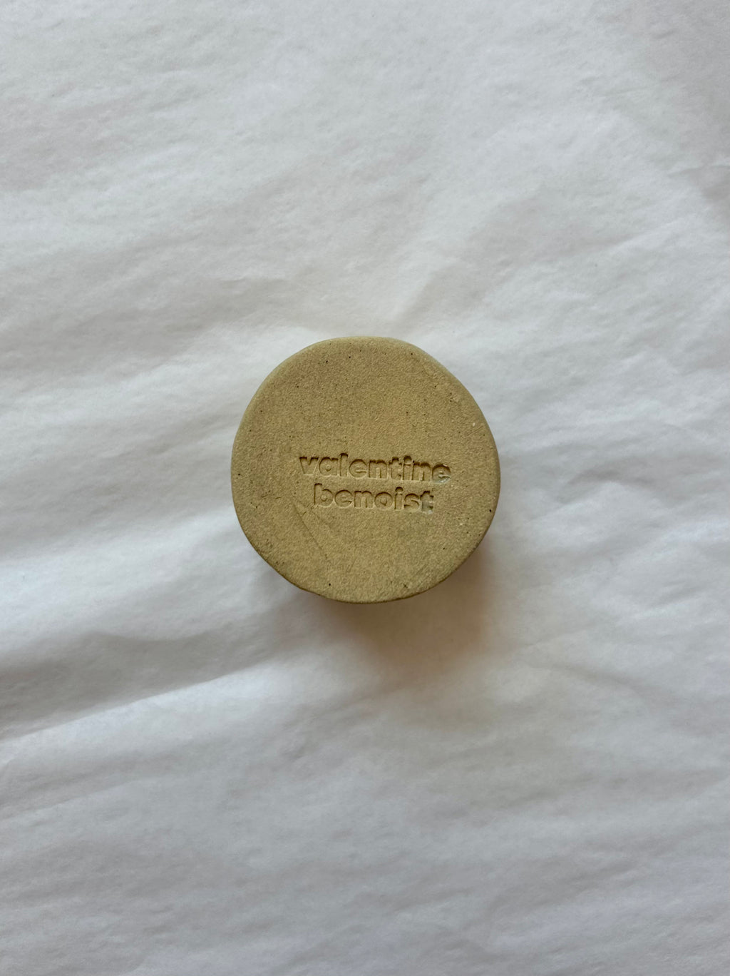 Coquetier - Grès Beige - Blanc Lunaire