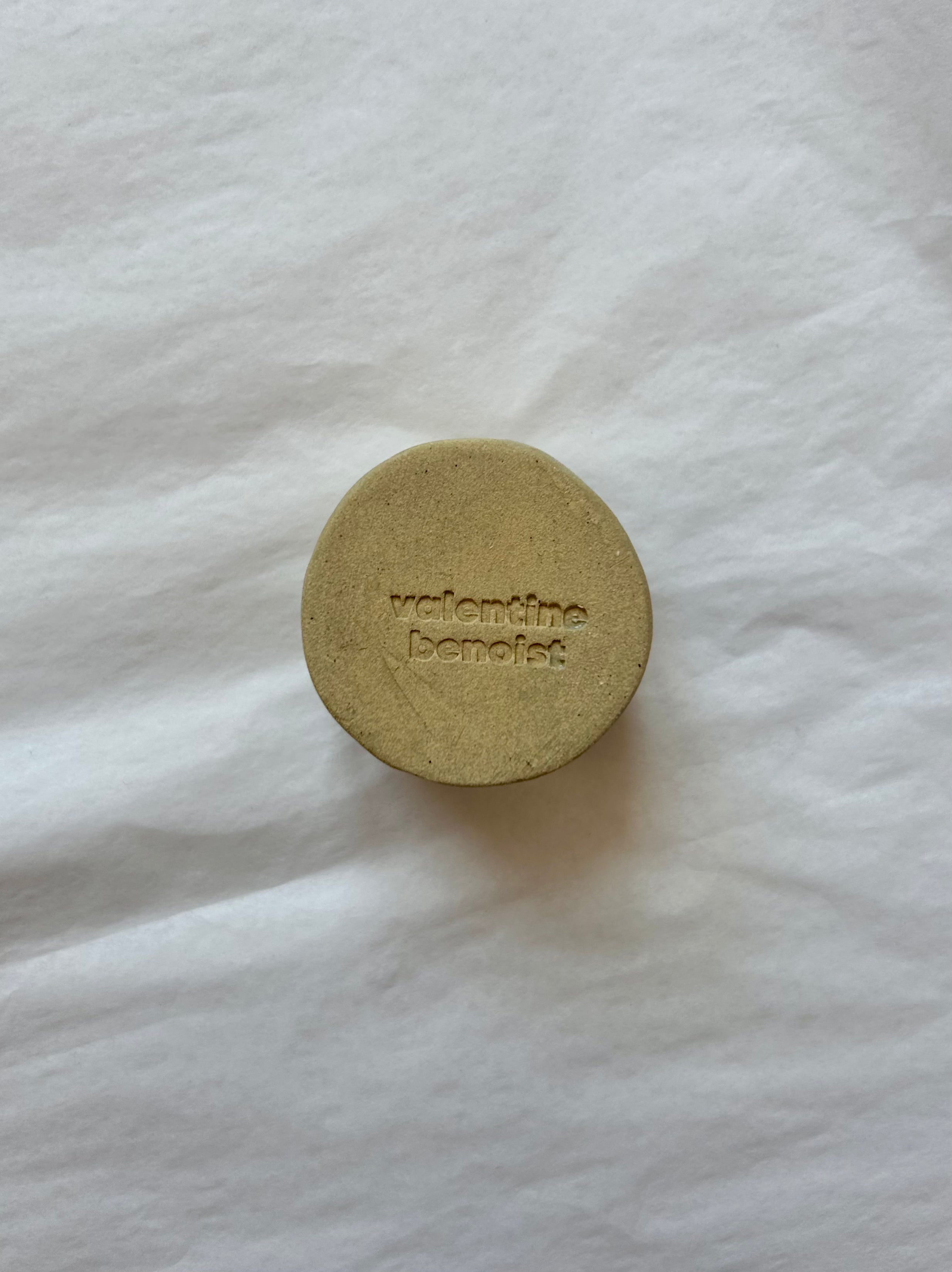 Coquetier - Grès Beige - Blanc Lunaire