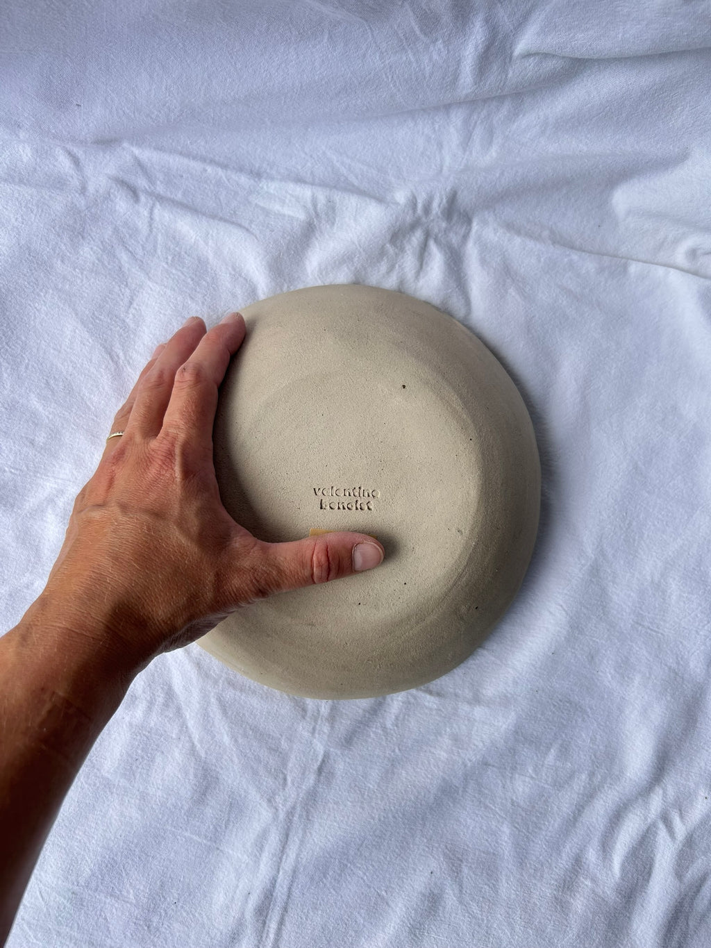 Saladier - ⌀21 cm - Grès Gris - Blanc Gloss