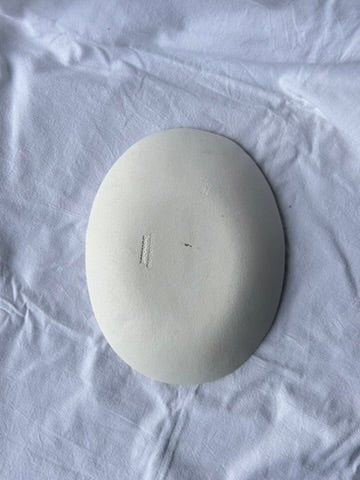 Plat Ovale - 24 cm - Grès Blanc - Blanc Lunaire