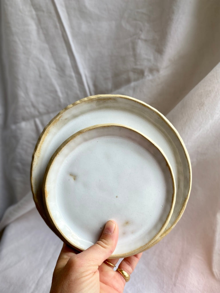Assiette Saint-Jacques - ⌀25 cm - Grès Doux - Blanc Gloss