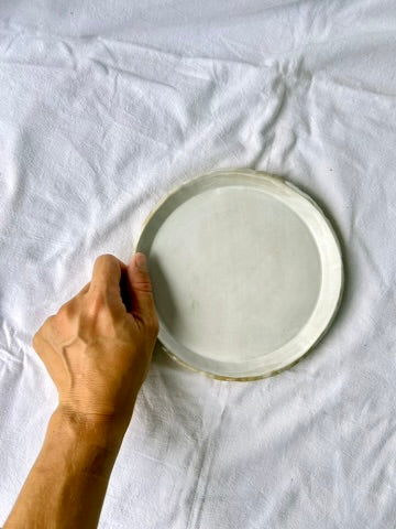 Assiette Saint-Jacques - ⌀18 cm - Grès Doux - Blanc Gloss