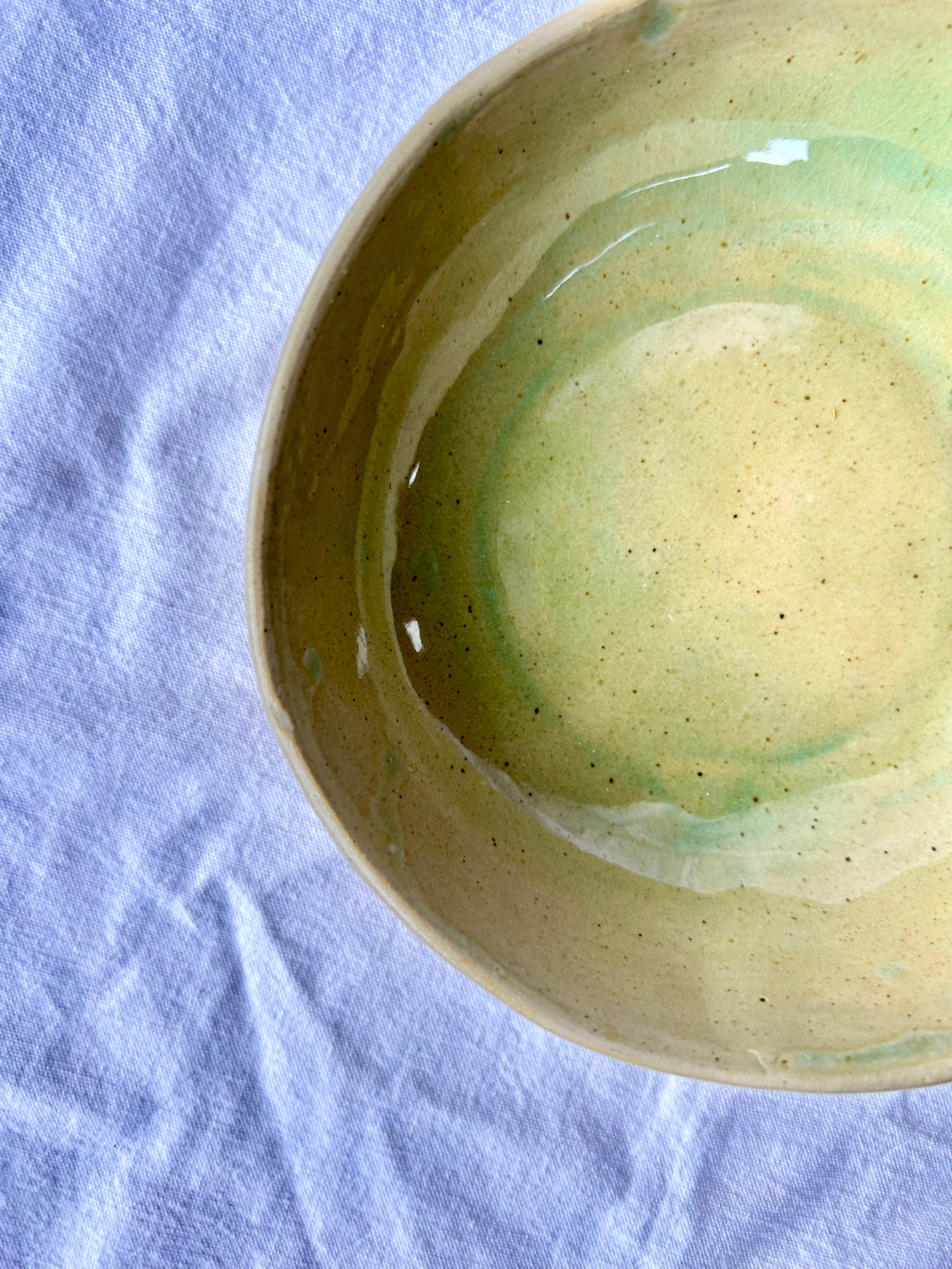Bol - ⌀16.50 cm - Grès Doux Moucheté - Vert Céladon