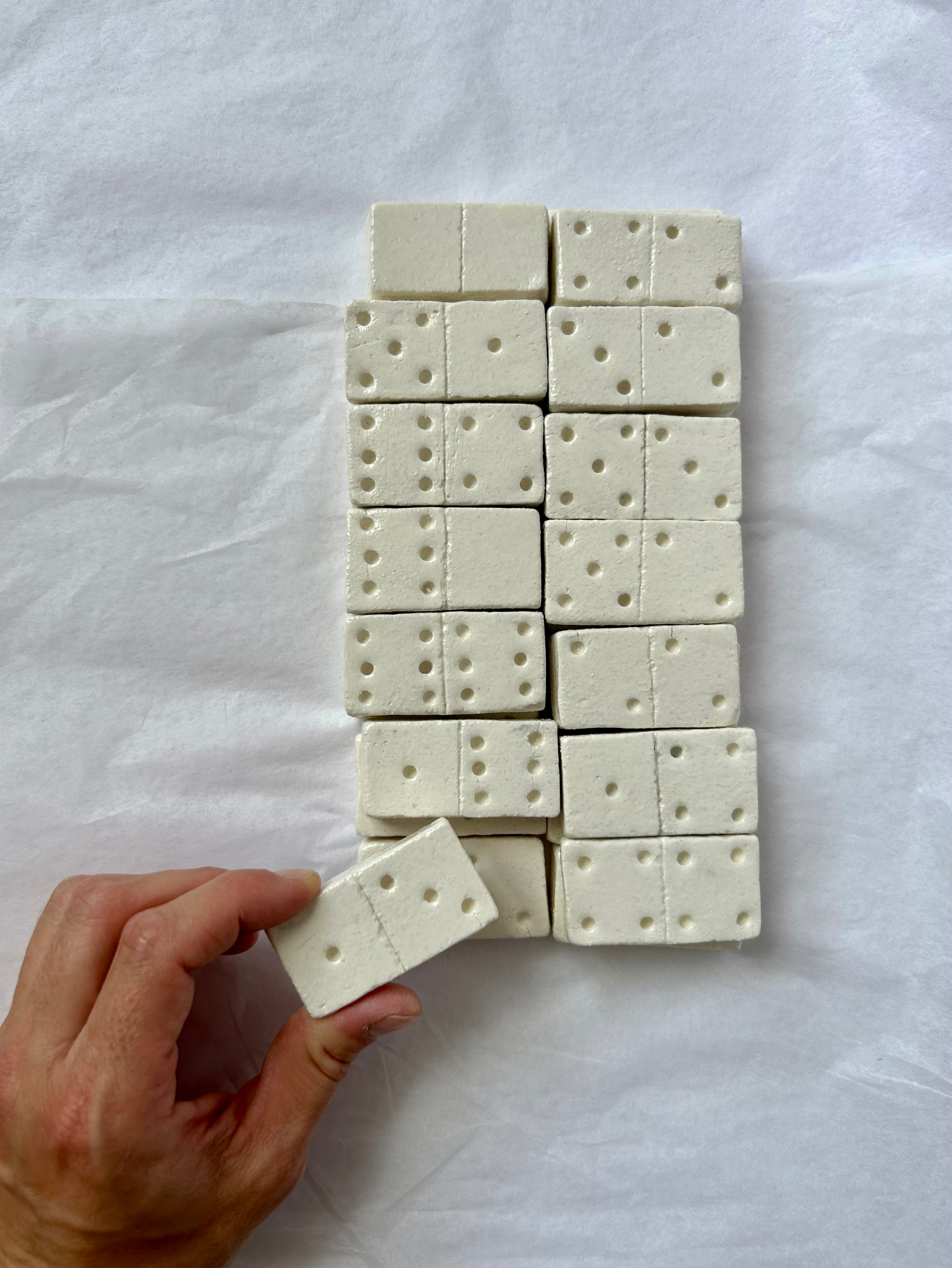 Dominos - Set - Grès Blanc Gloss
