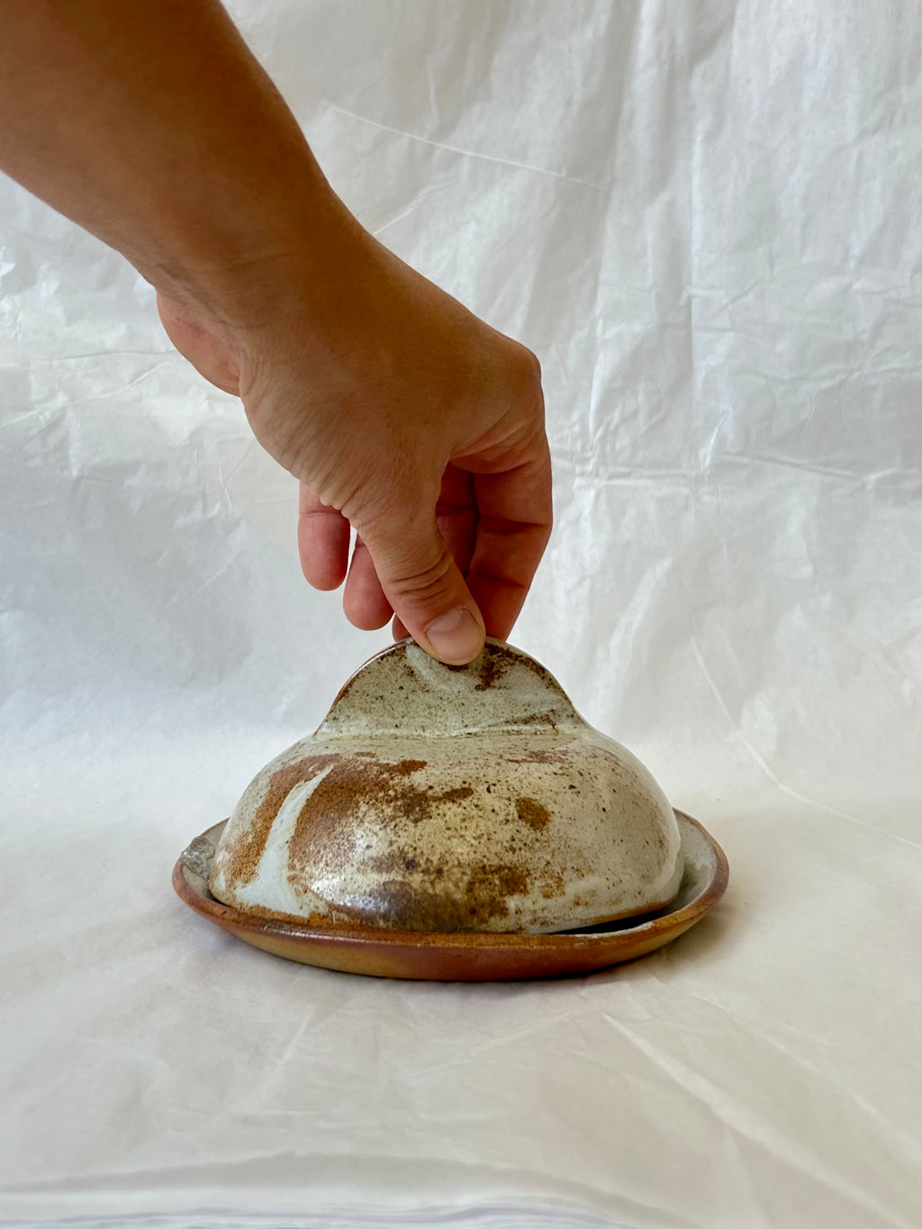Scallop Shell Dish - Beige Stoneware - Wood-Fired