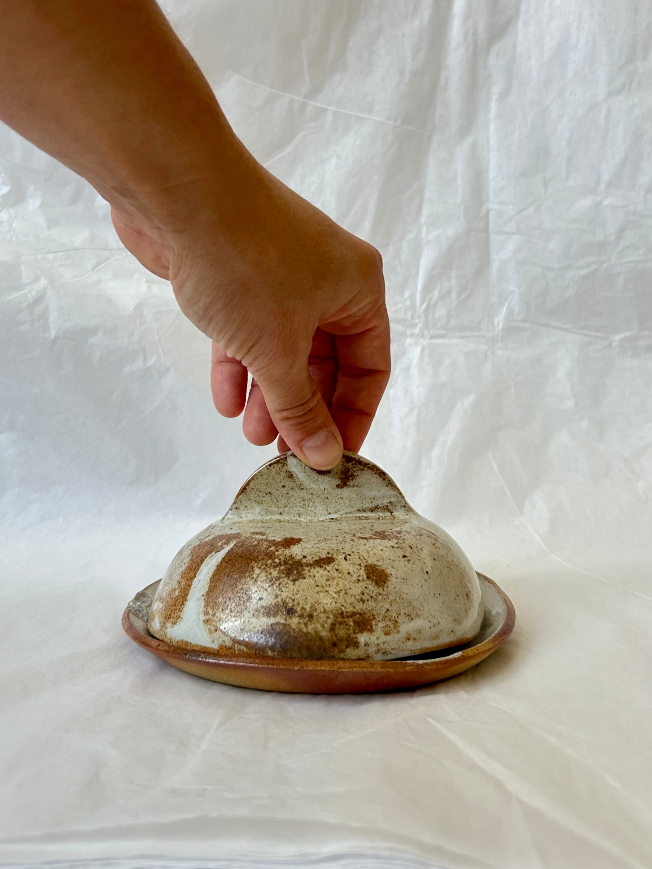 Scallop Shell Dish - Beige Stoneware - Wood-Fired