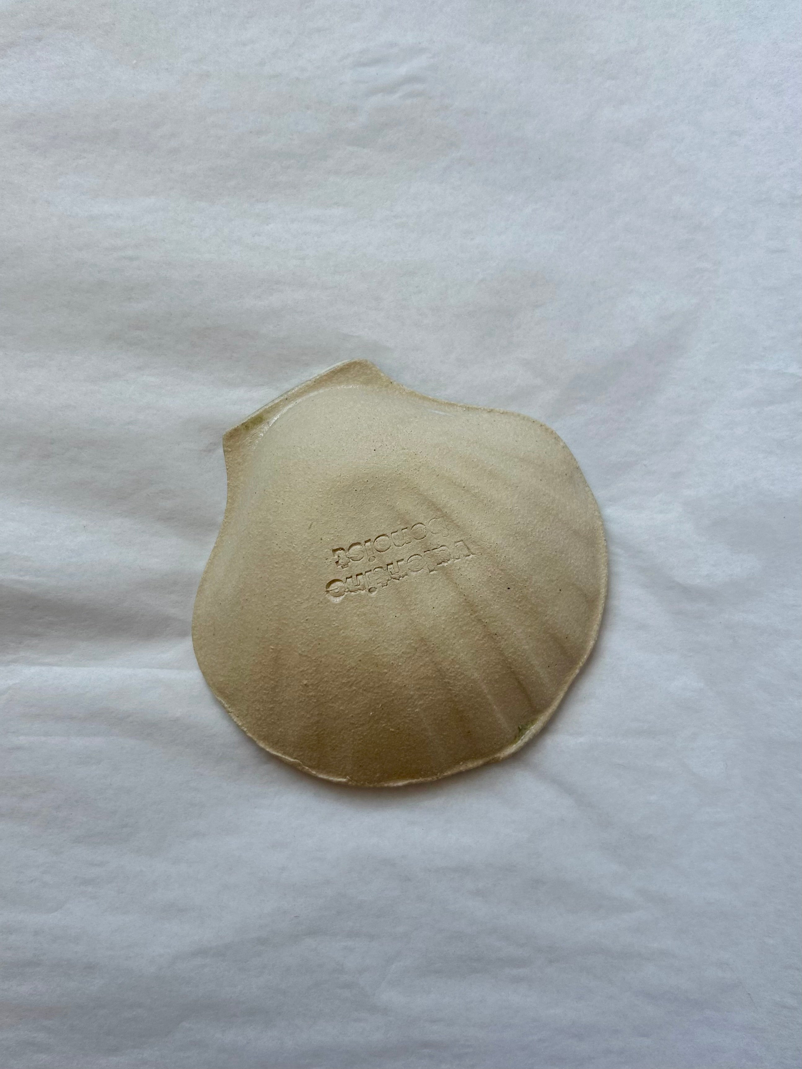 Coupelle Coquille Saint-Jacques - Grès Clair - Blanc Lunaire