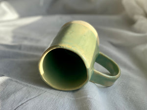 Coffee or tea mug - Soft clay - Celadon Green