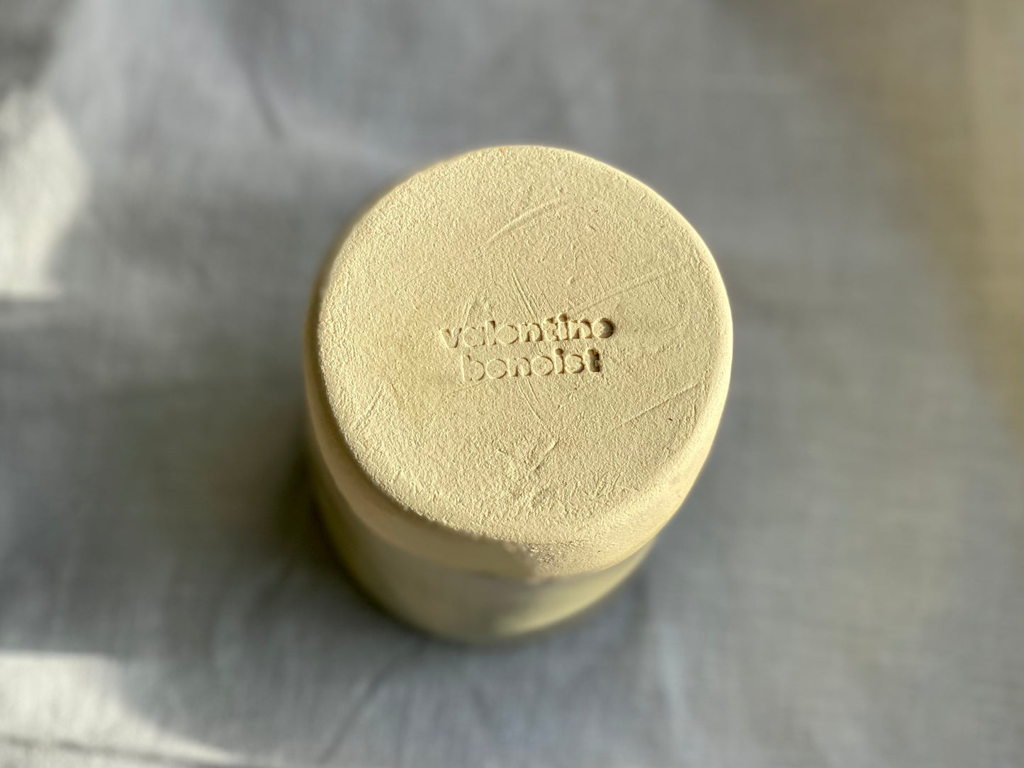 Tumbler / Small Vase - Soft clay - Celadon Green
