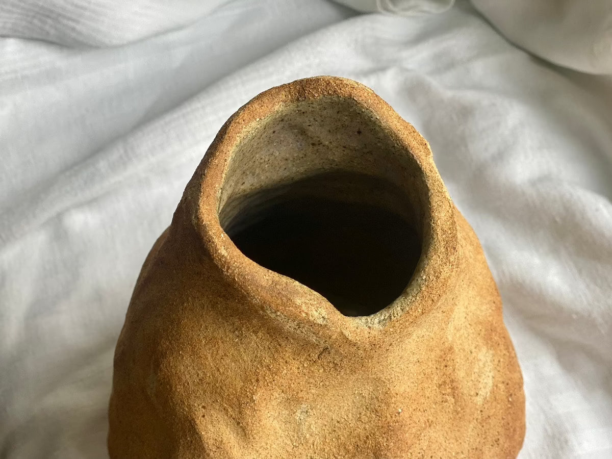 valentine benoist ceramics studio sculptural stoneware vase natural 01