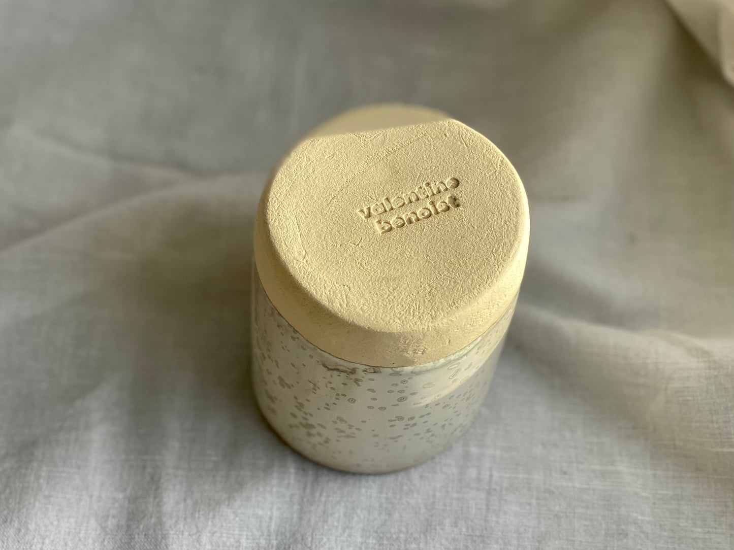 Tumbler / Small Vase - Soft clay - Lunar White