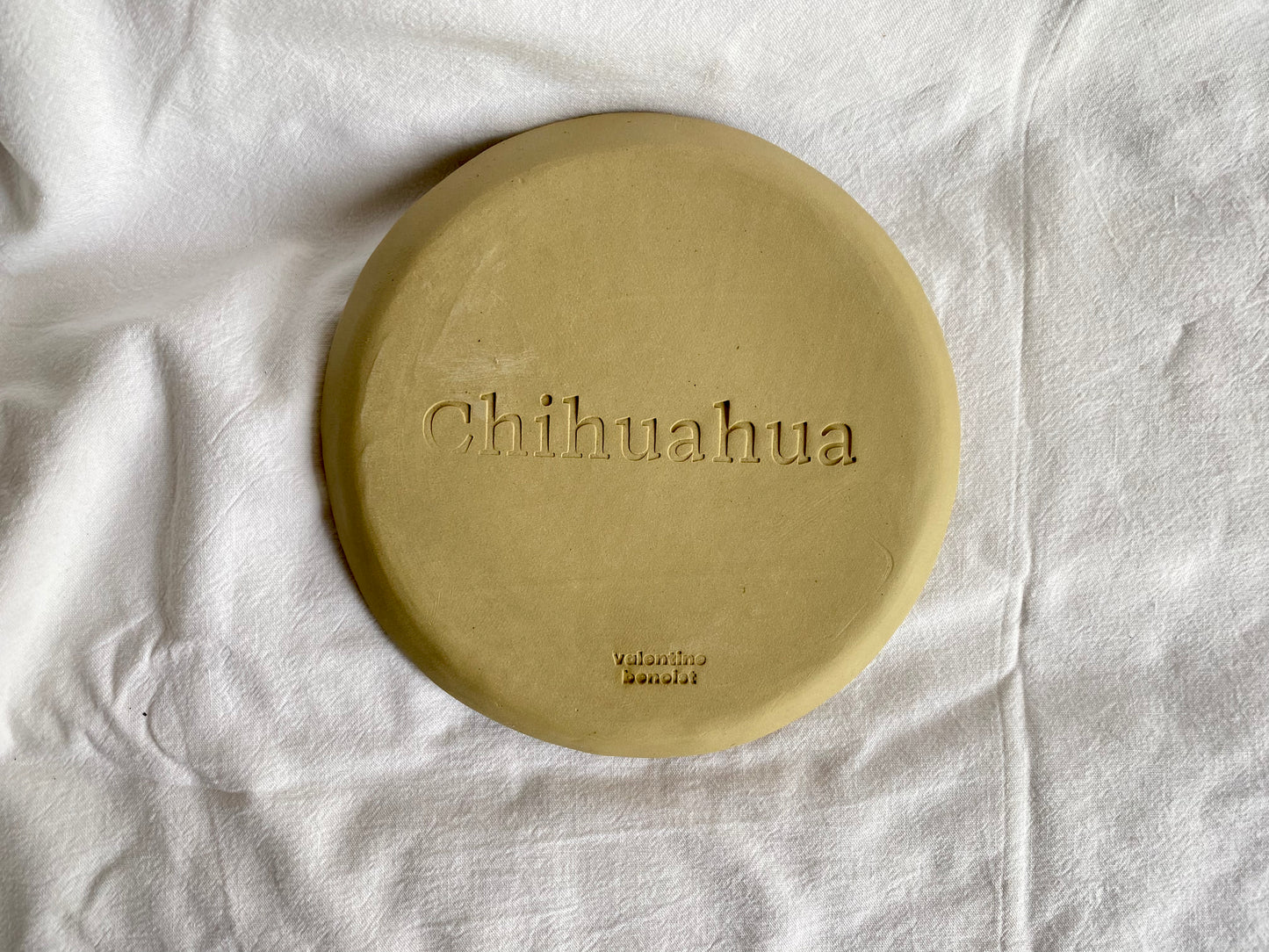 Assiette Personnalisée - ⌀21 cm - Grès Doux - Blanc Gloss