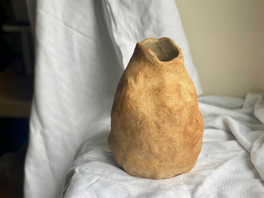 valentine benoist ceramics studio sculptural stoneware vase natural 01