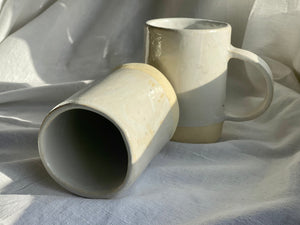 Tumbler / Small Vase - Soft clay - Gloss White