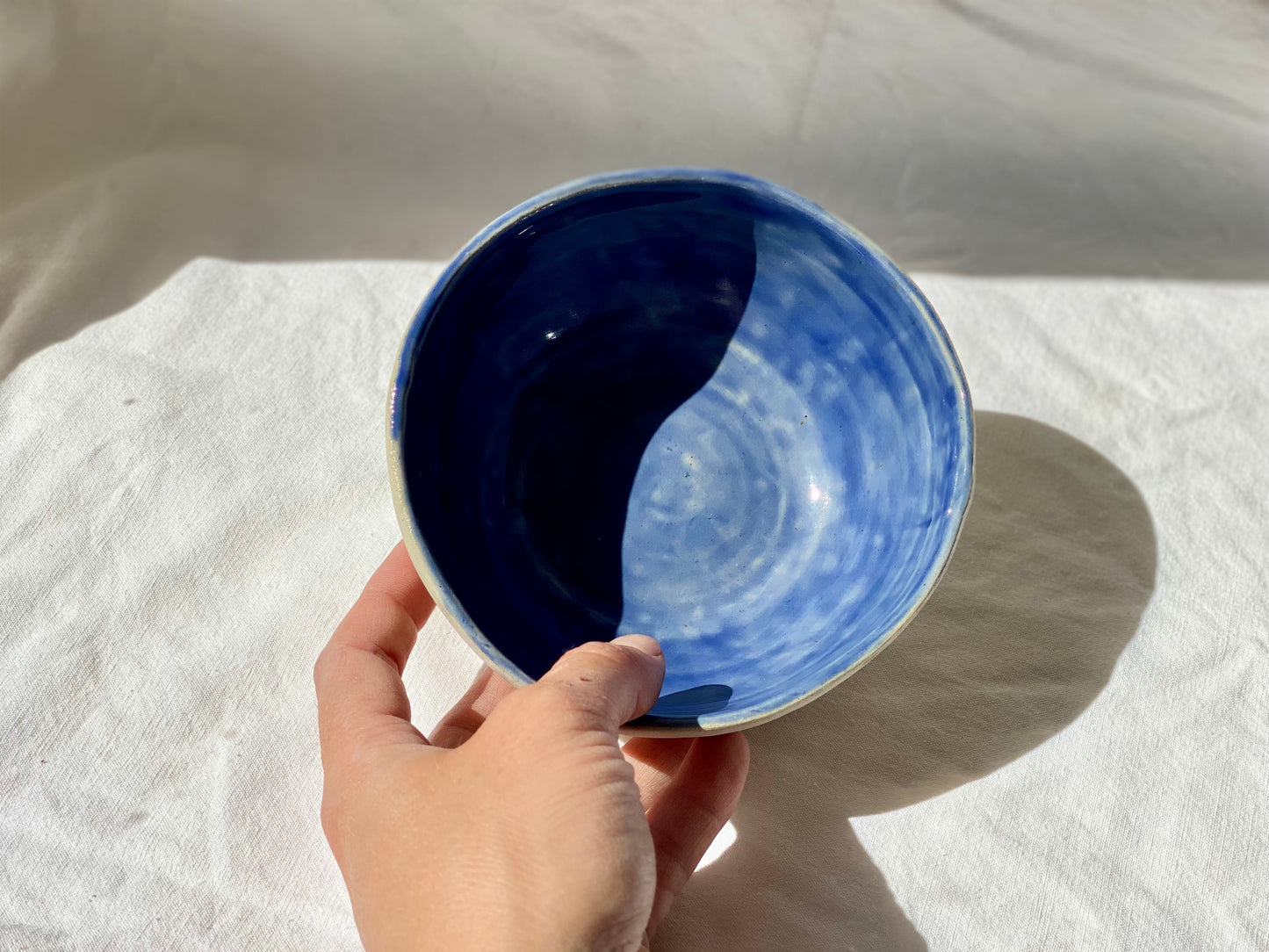 Bol - ⌀14*5 cm - Grès Doux - Bleu Délavé