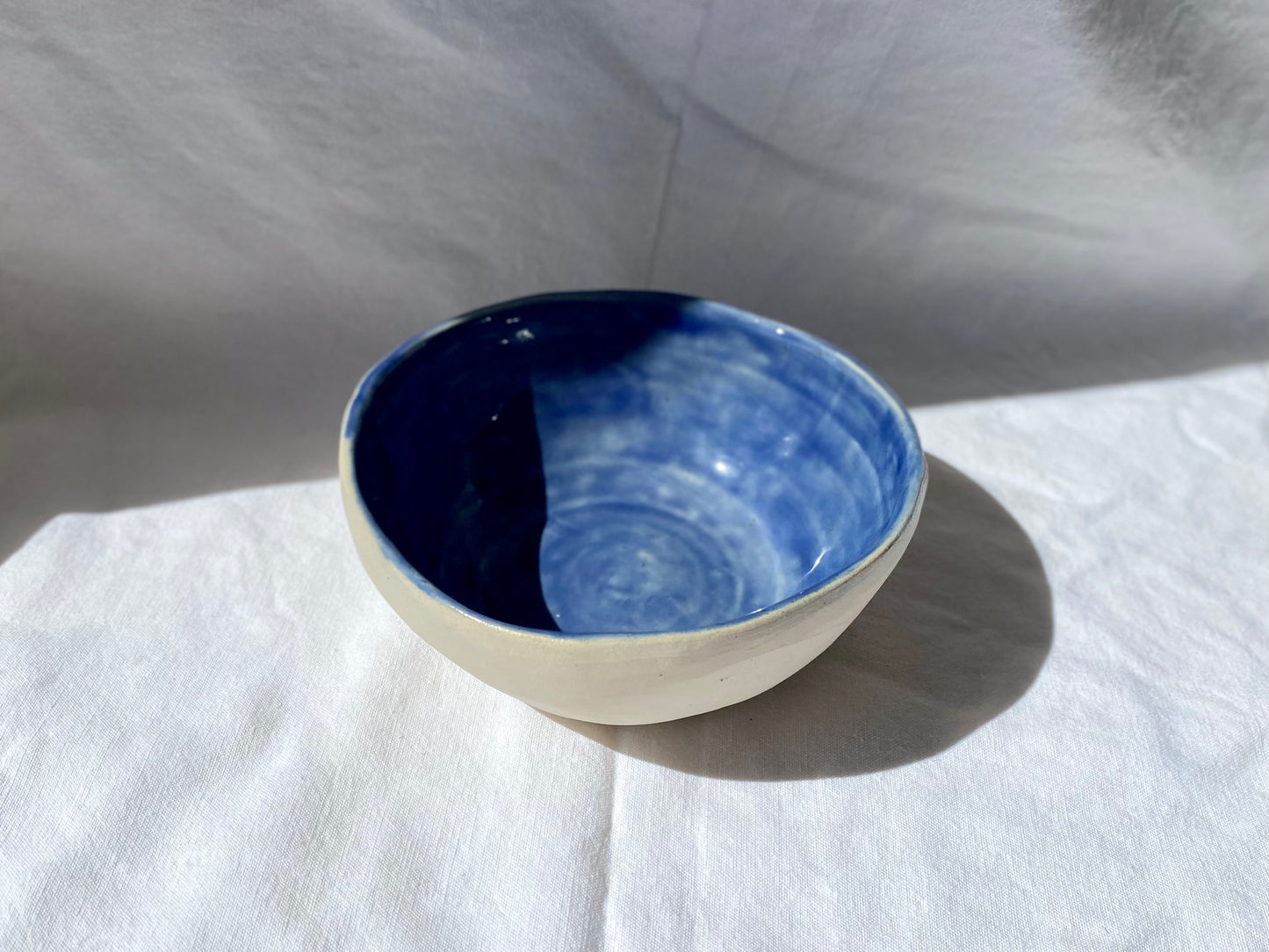 Bol - ⌀14*5 cm - Grès Doux - Bleu Délavé